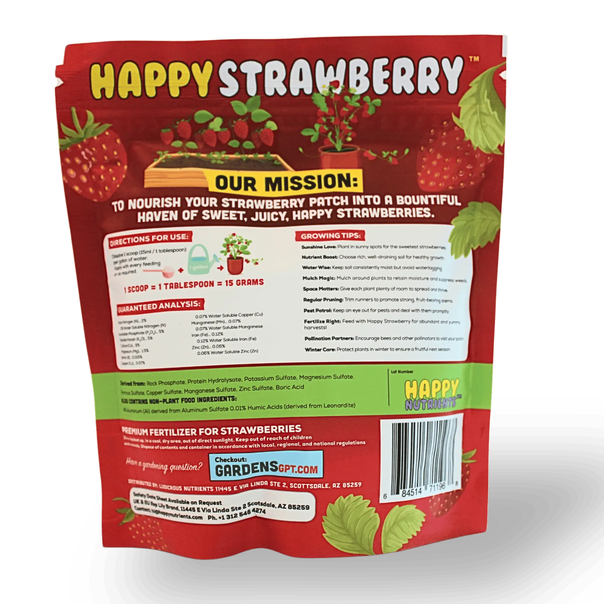 best organic fertilizer for strawberry plants Happy Strawberry Fertilizer Organic Premium Fertilizer for Strawberrie – Happy Nutrients