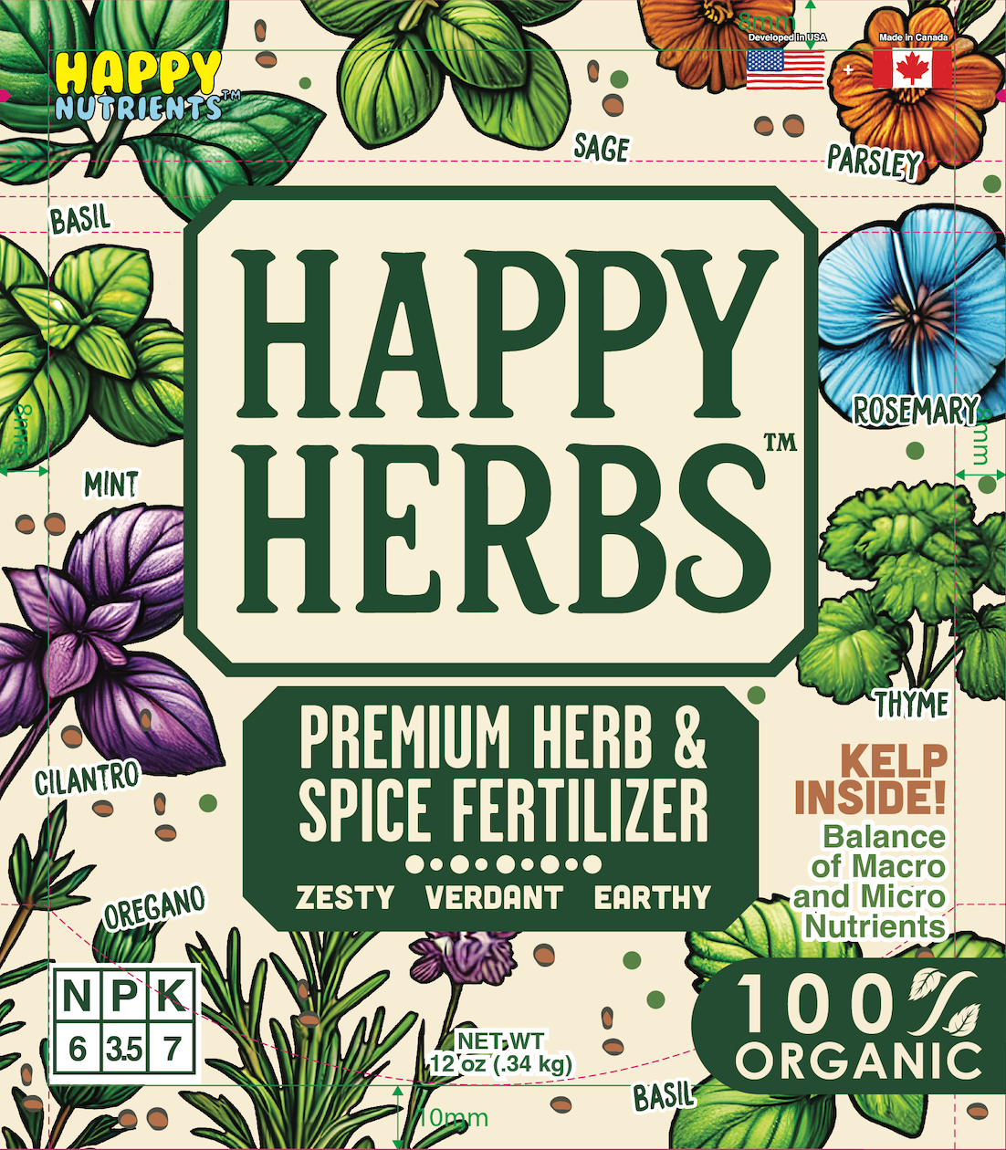 basil plant organic fertilizers Herbs Fertilizer – Organic Plant Food for Basil, Mint, Parsley & Herb Gardens – Happy Nutrients