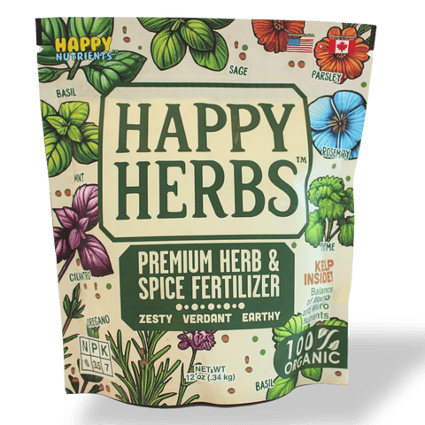 Herbs Fertilizer  Organic Plant Food for Basil, Mint, Parsley & Herb  Gardens  Happy Nutrients