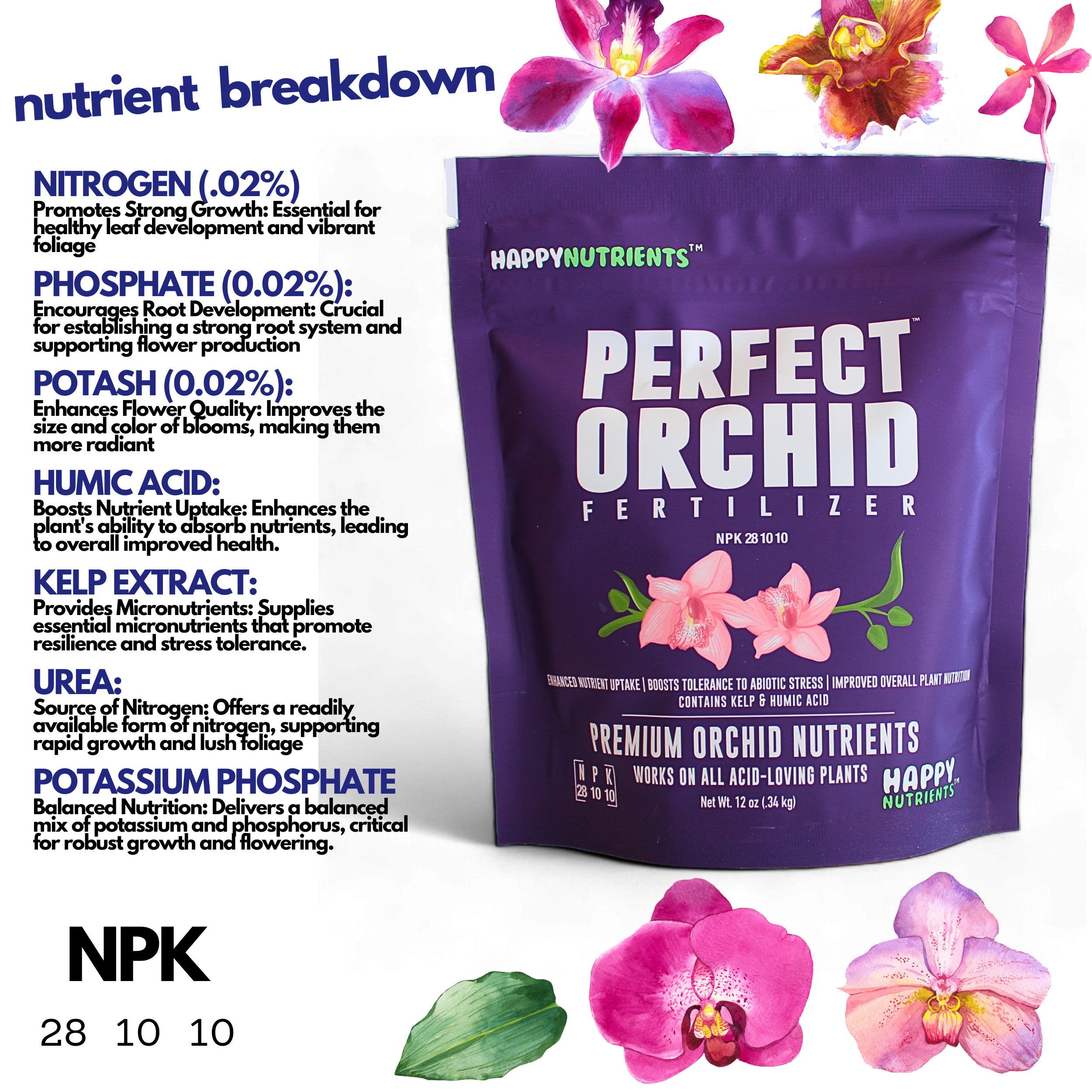orchid fertilizer for air plants Perfect Orchid Fertilizer 12 oz Powder Fertilizer For Orchids & Acid Loving Plants Premium Orchid Nutrients For Vibran