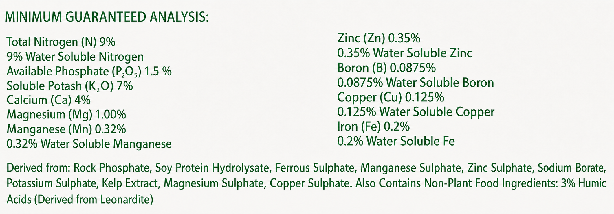 Ingredients